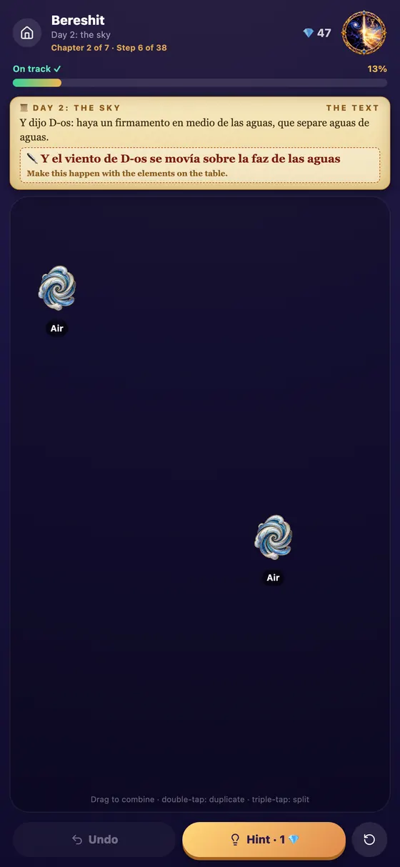 Story minigame in progress